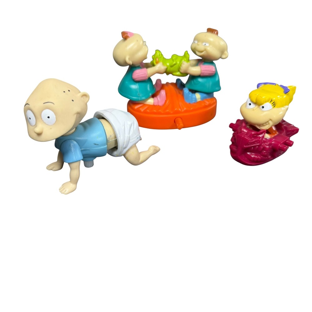 Vintage 1998 Rugrats Burger King Kids Club Toy Lot Tommy Angelica Phil Lil